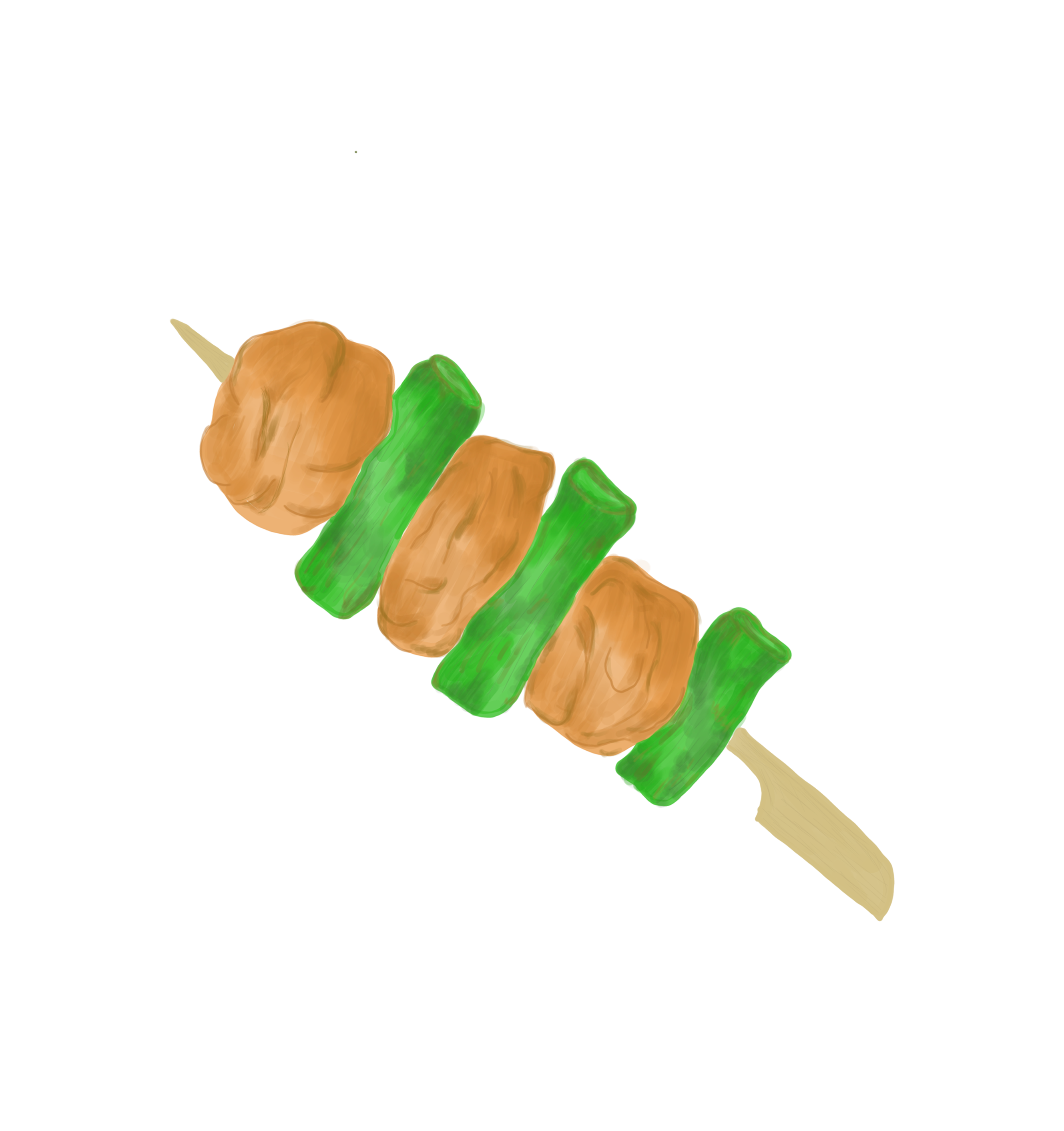 ilustração de um yakitori